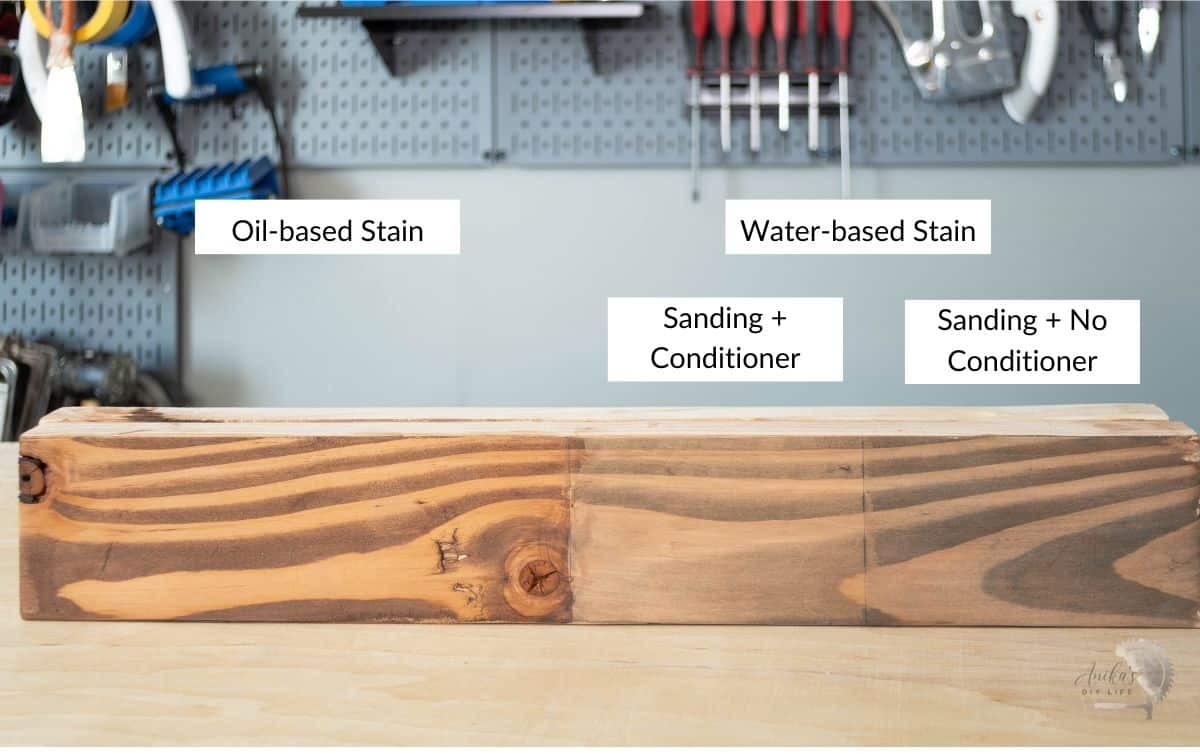 comparison of oil based and water based stain