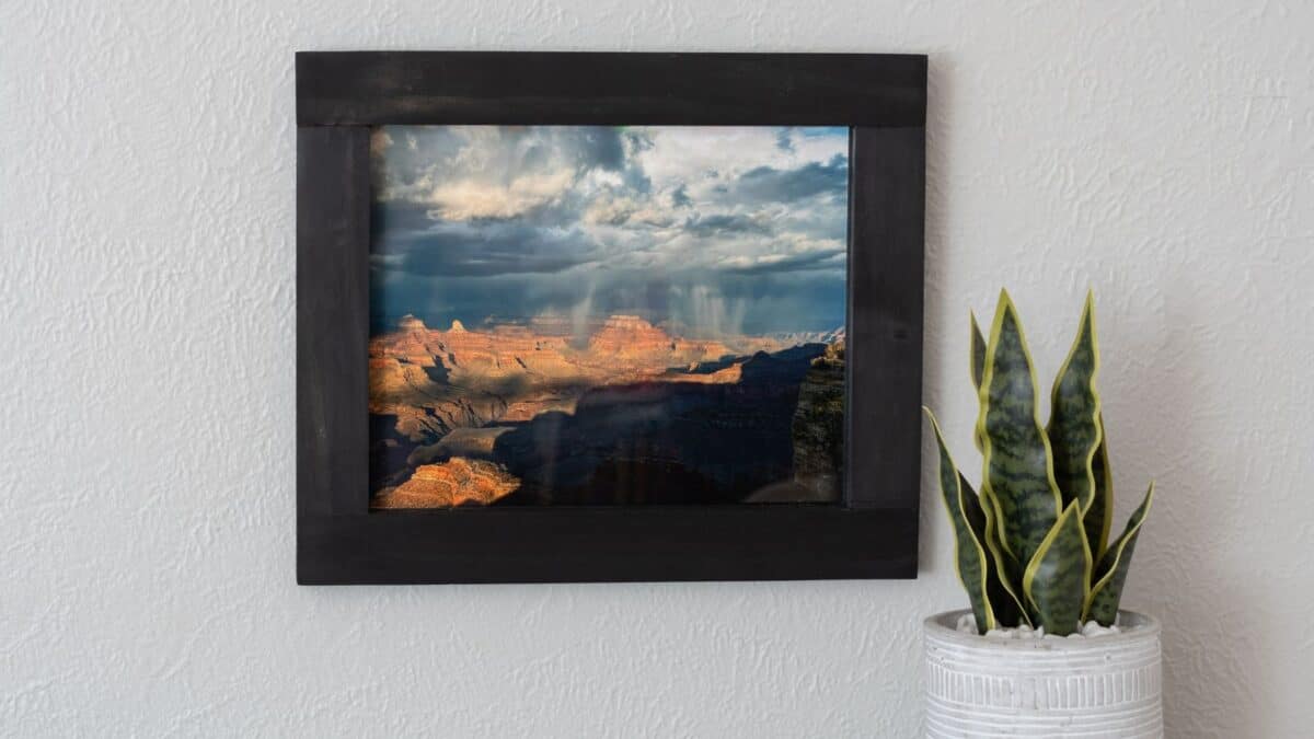 DIY picture frame hanging on the wall
