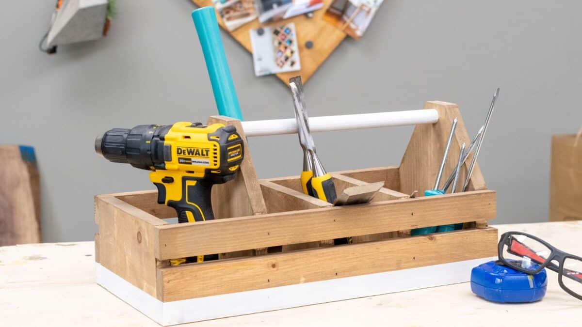 DIY toolbox made from wood