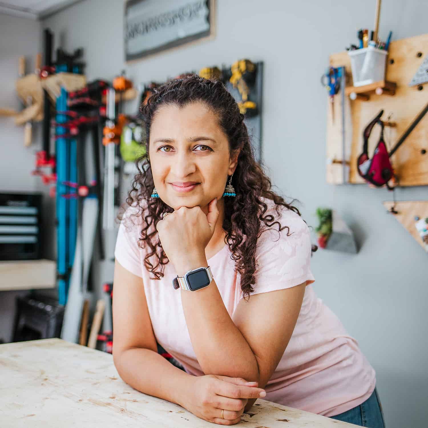 Anika Gandhi in her workshop