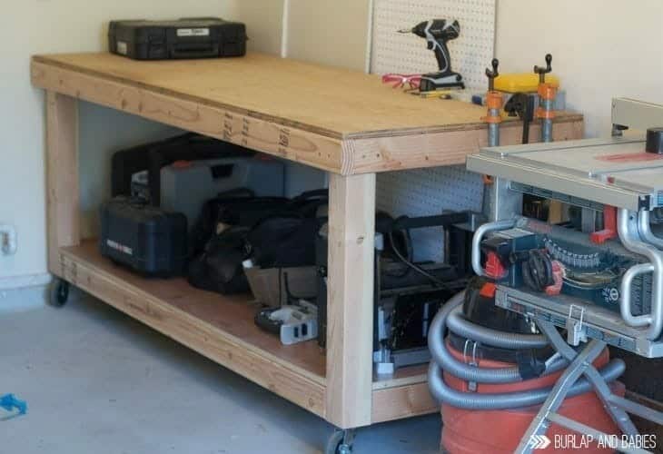 Large rolling workbench