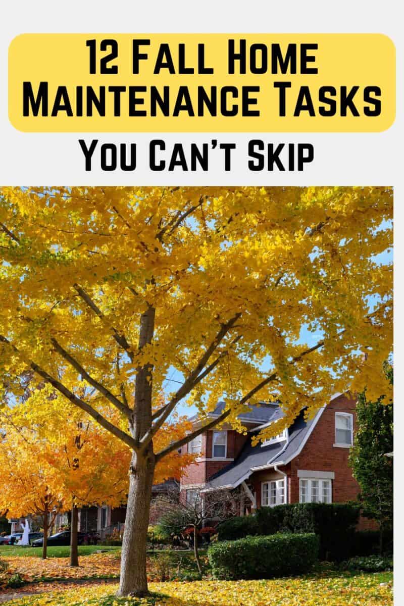 Image of homes in neighborhood with leaves turning color in fall with text overlay