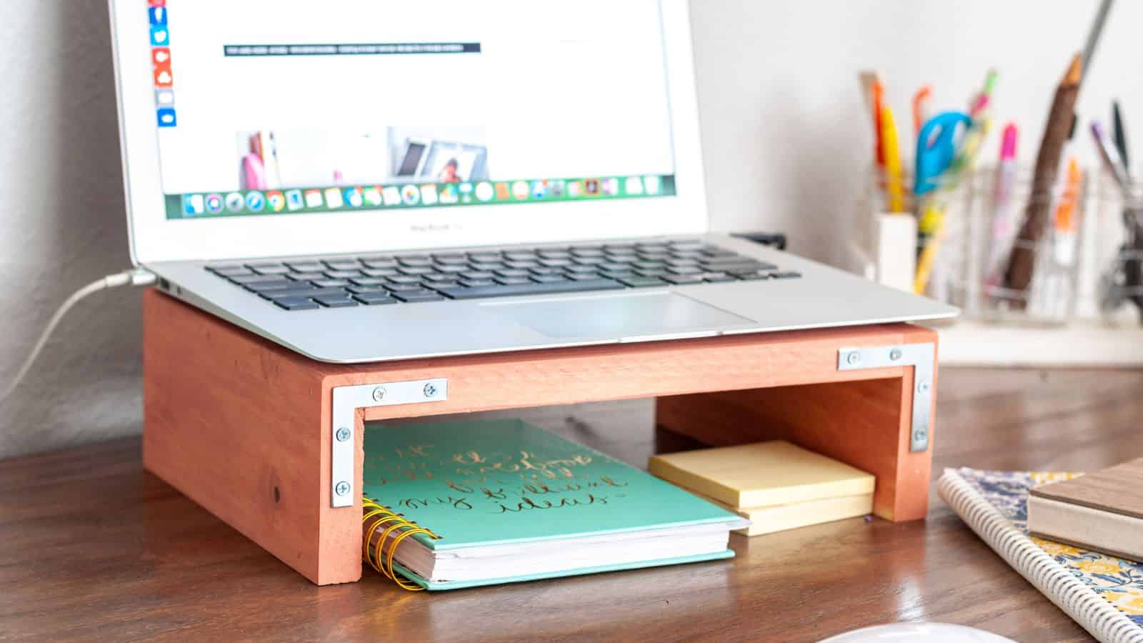 laptop stand kids woodworking project idea