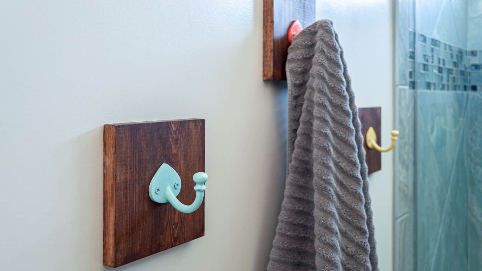 towel hooks made from scrap wood