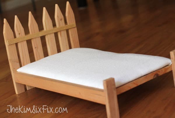 DIY doll bed using fence pickets