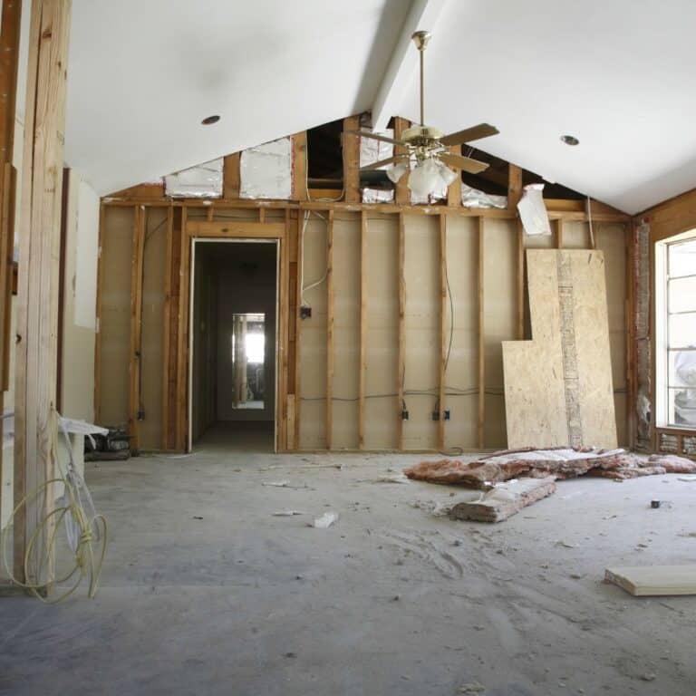 image of home under remodel