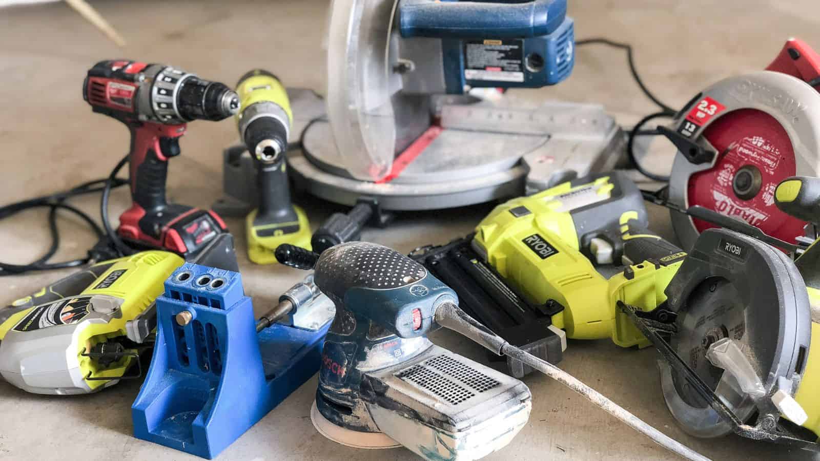 selection of power tools