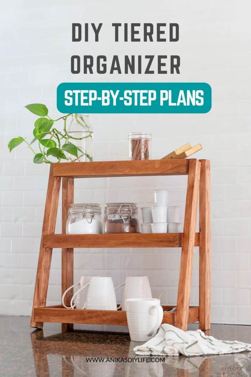 How to Build a Wooden DIY Tiered Organizer Shelf