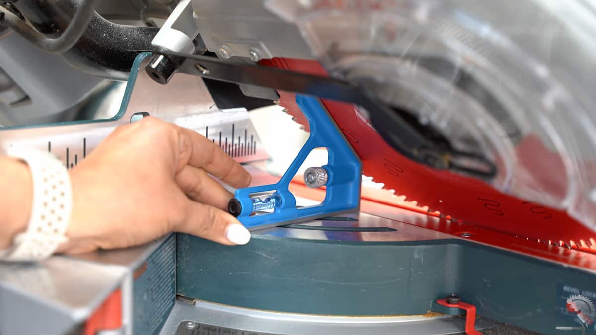 Checking the 45 degree bevel with a combination square