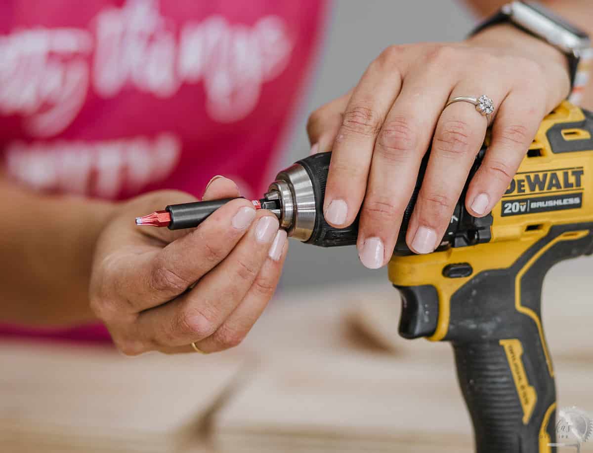 loading a drill bit into the dril