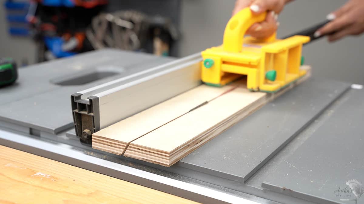 making a bevel cut using a table saw