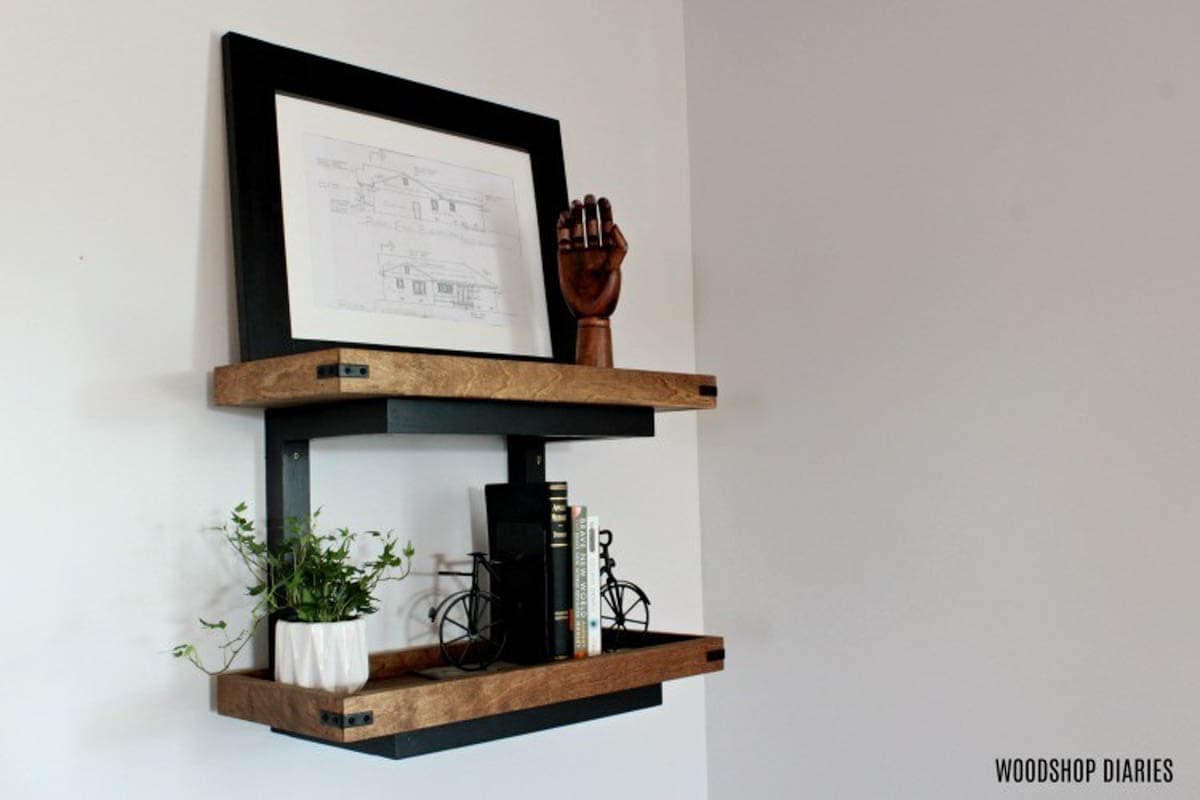 wall shelves made with wood