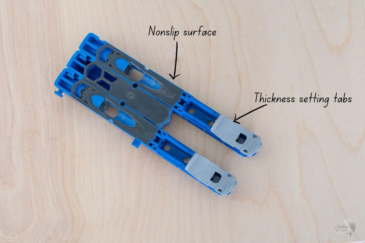 Back of the Kreg 320 pocket hole jig