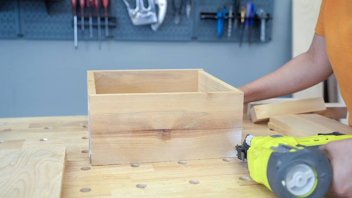 Completing the bottom part of the box