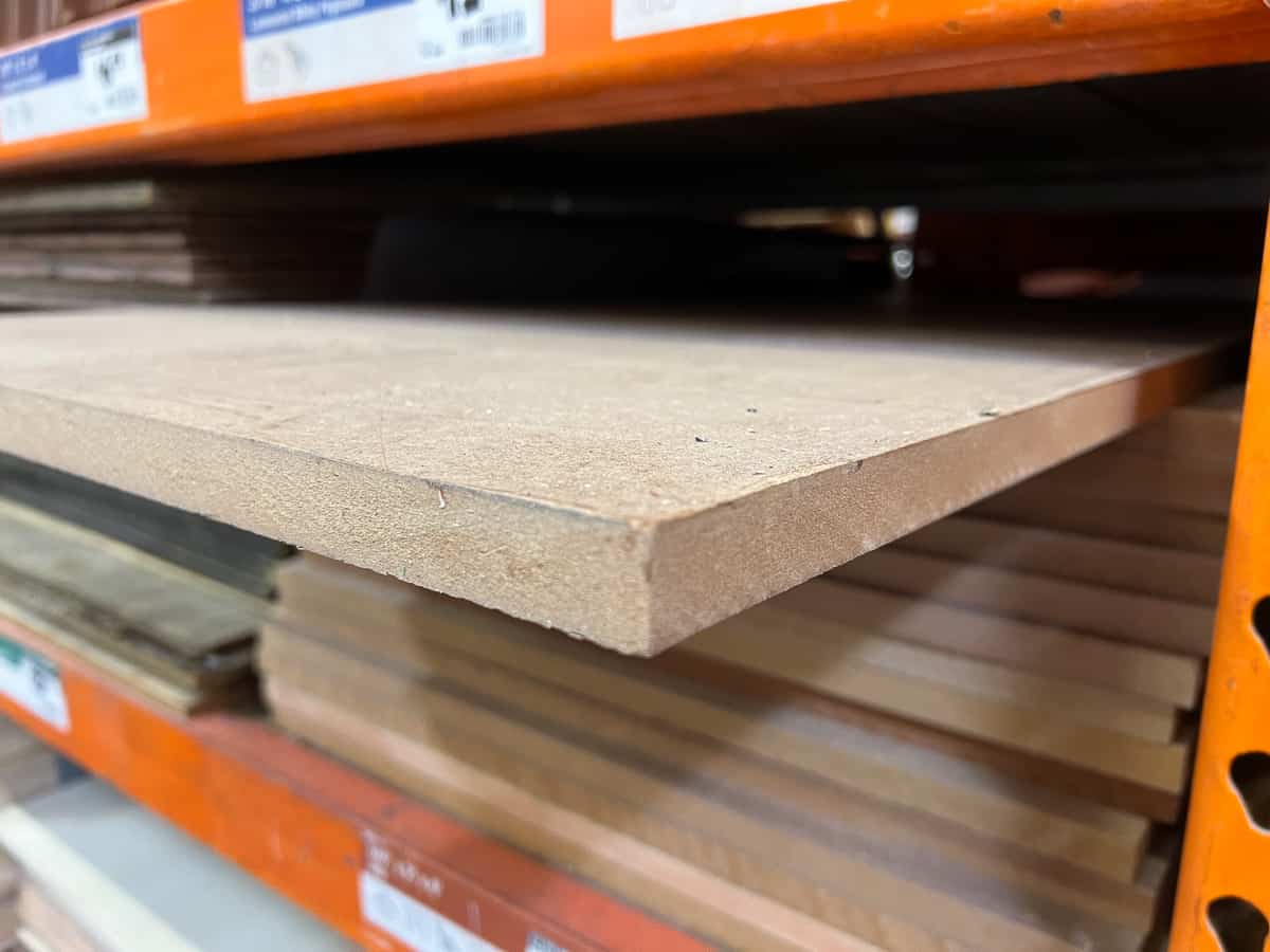 MDF in home improvement store