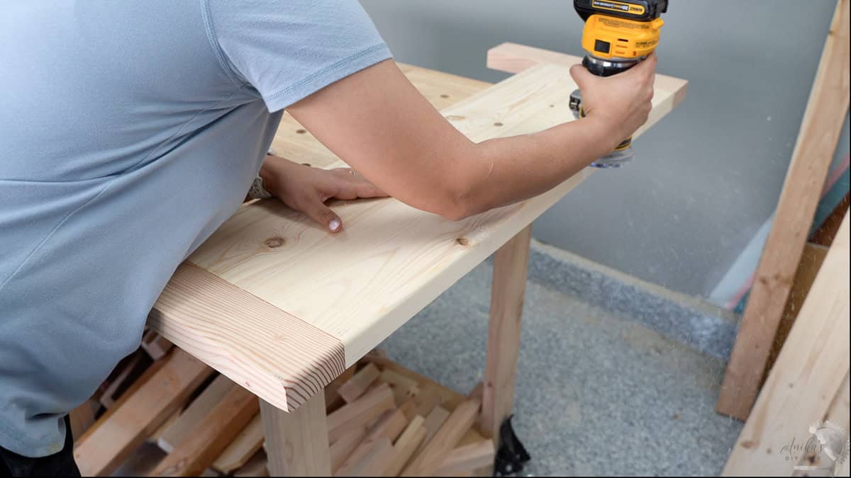 rounding over the edge of the bed frame headboard with a router