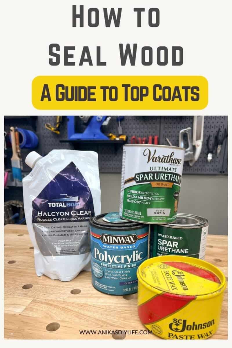 Various types of sealers on a workbench