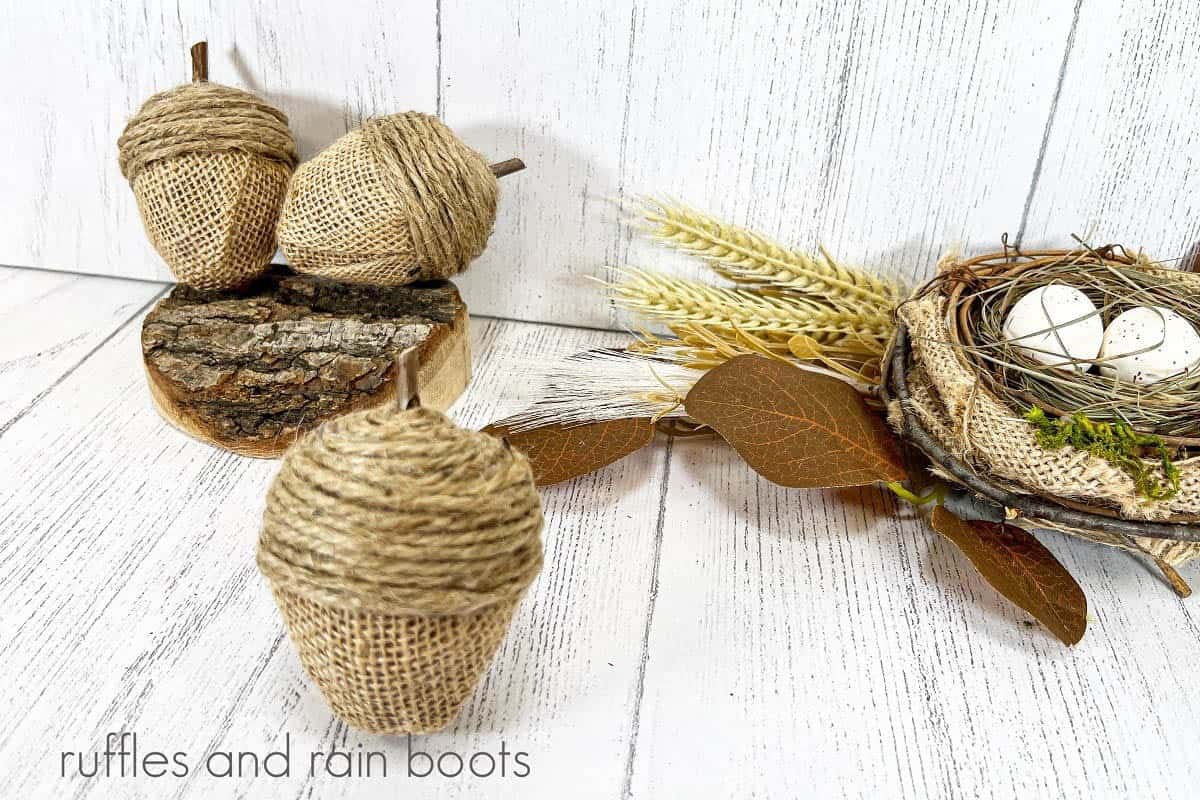 DIY fall acorns