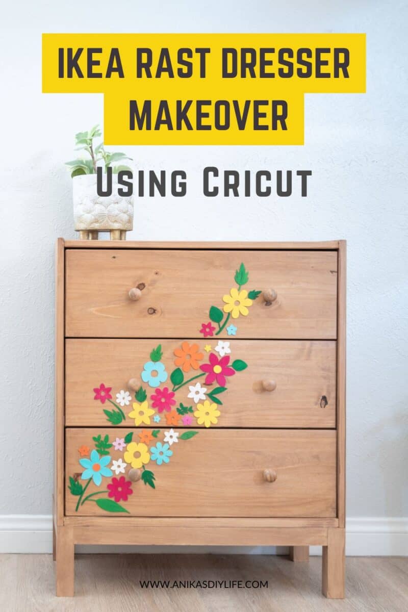 Unique IKEA Rast Makeover Using Custom Cricut Wood Cutouts