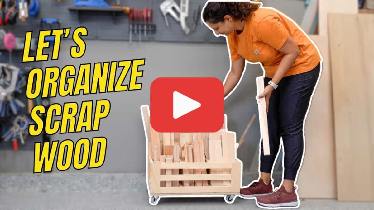 scrap wood cart Youtube image with play button