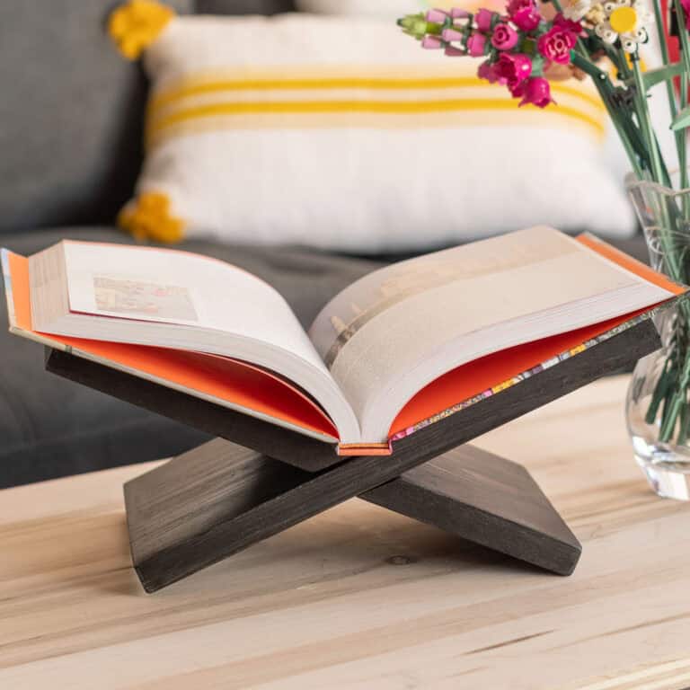 Learn how to build a DIY book stand that makes a perfect addition to any space and displays any book you want to highlight.