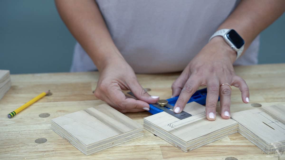 marking the slots for the phone amplifier