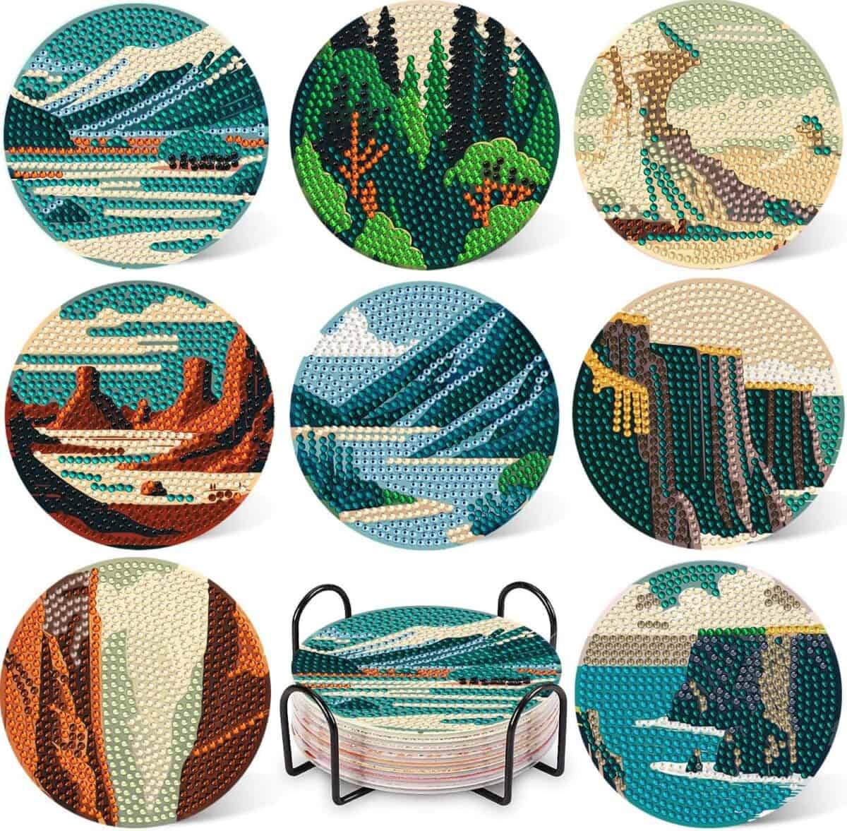 image of diamond dots painting coasters