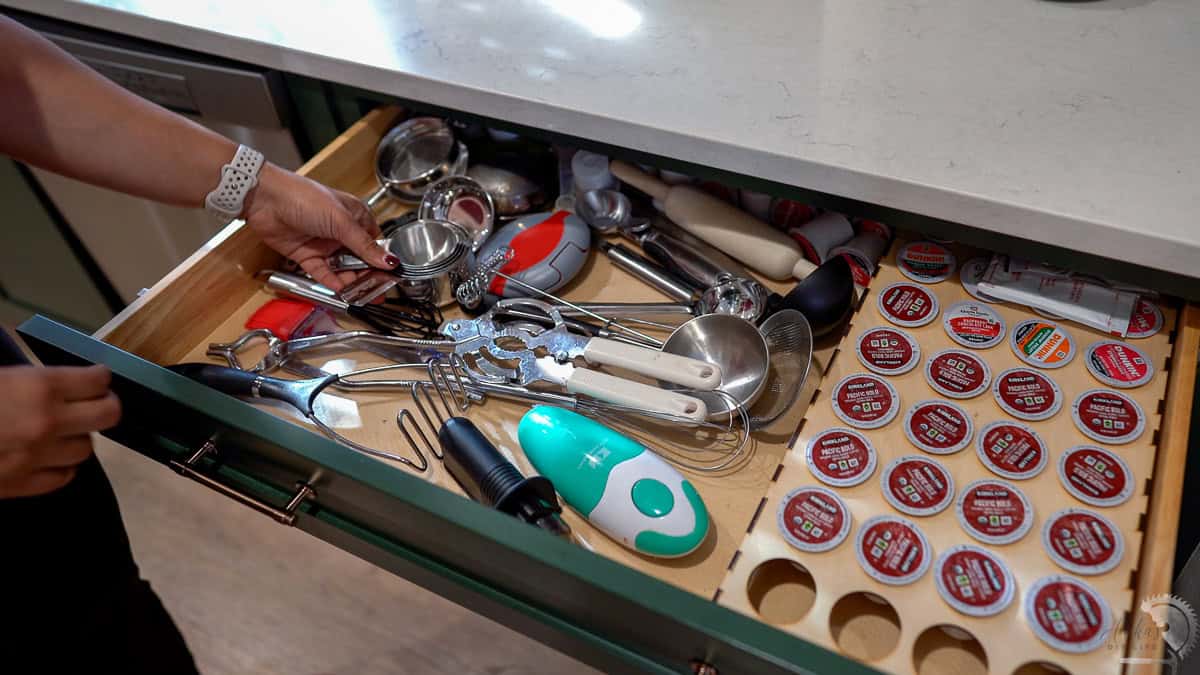 Messy kitchen drawer