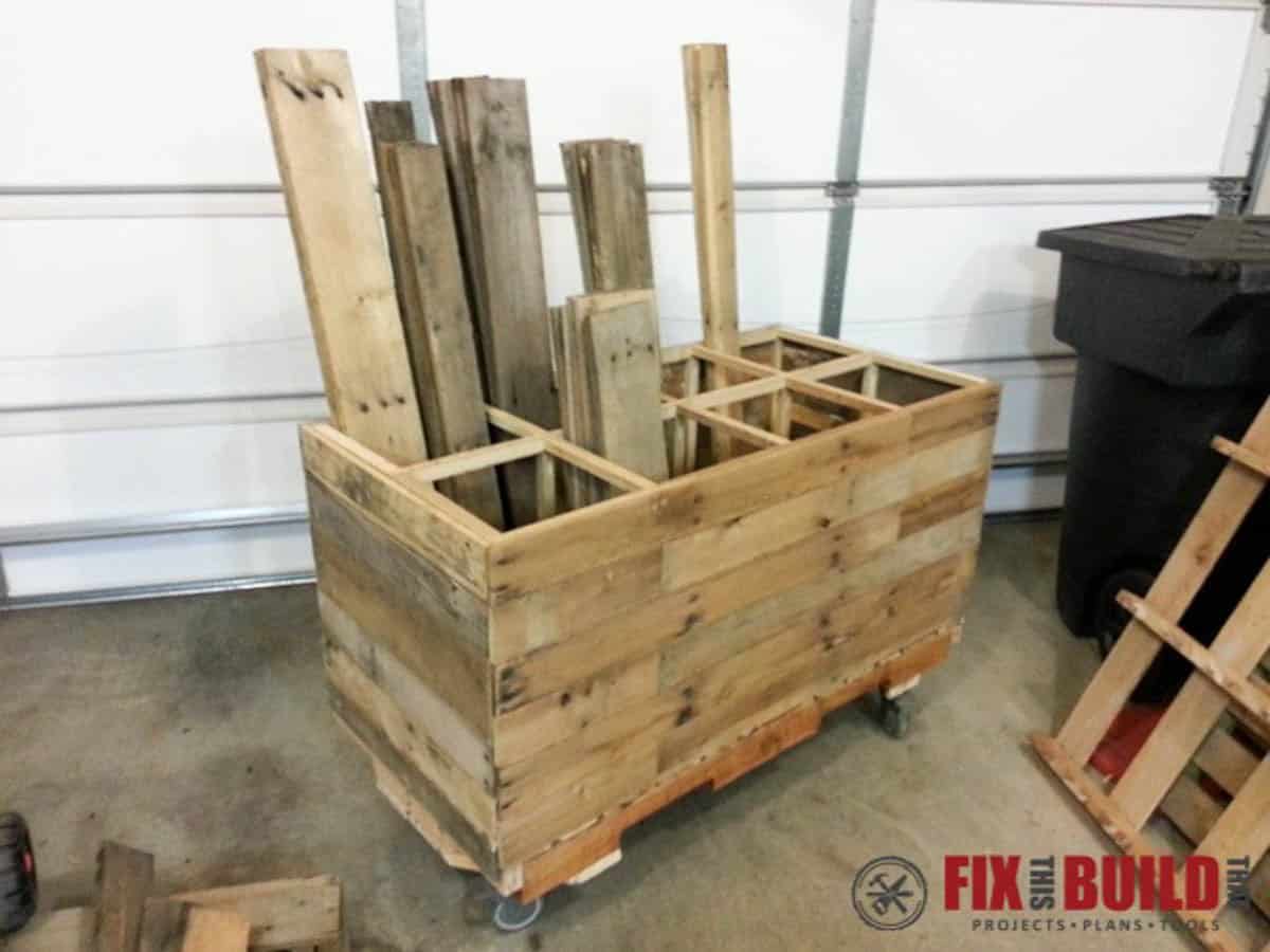 Scrap wood made with pallet wood