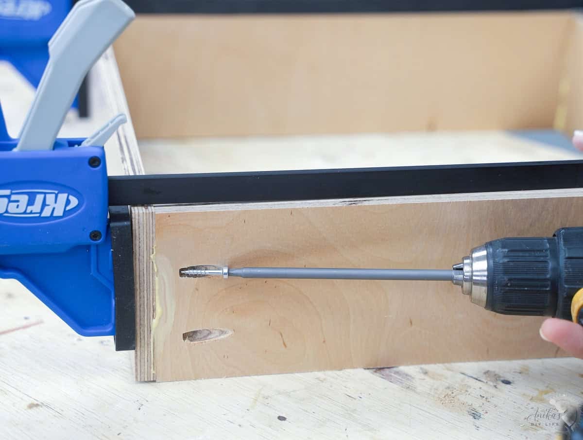 adding 1" pocket hole screws to 1/2" plywood