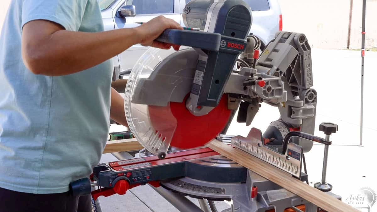 cutting boards using a miter saw