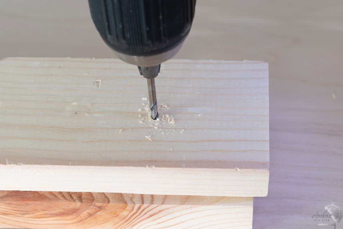 predrilling for a countersunk screws