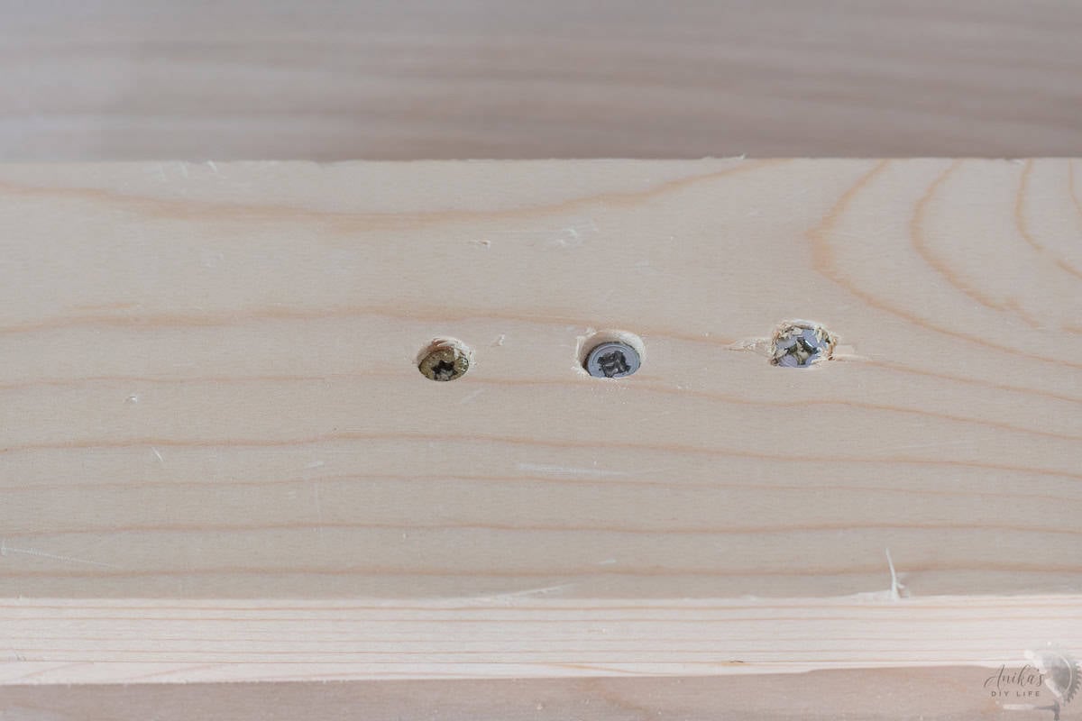 How to countersink screws in wood - 3 ways shown in wood.