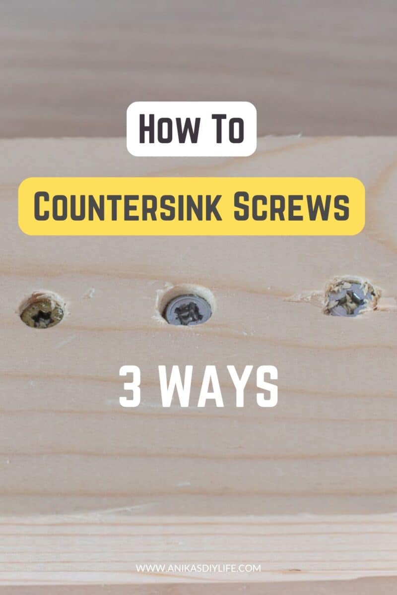 How to Countersink Screws – 3 Ways