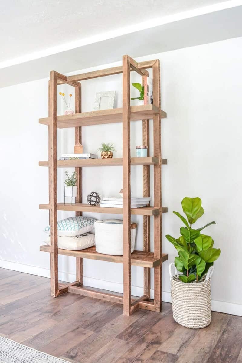 Open modern geometric DIY bookcase