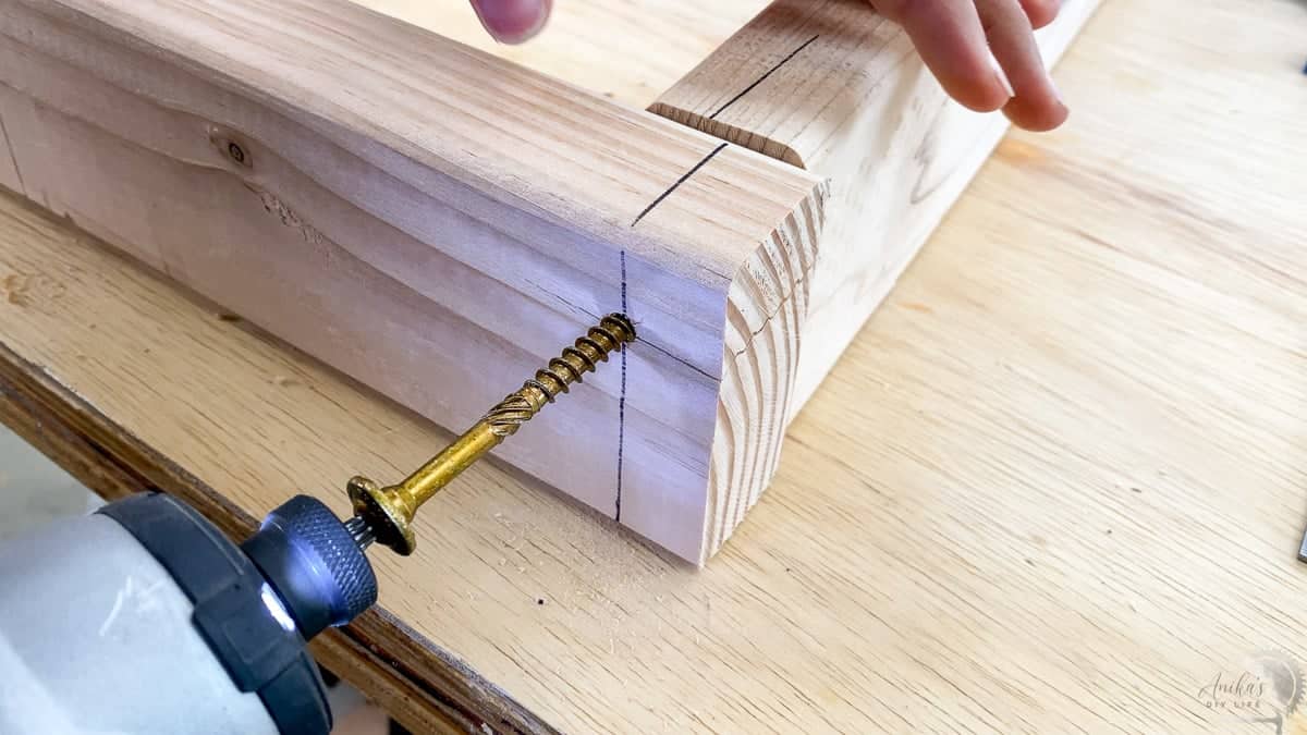 Wood splitting when driving a screw in.