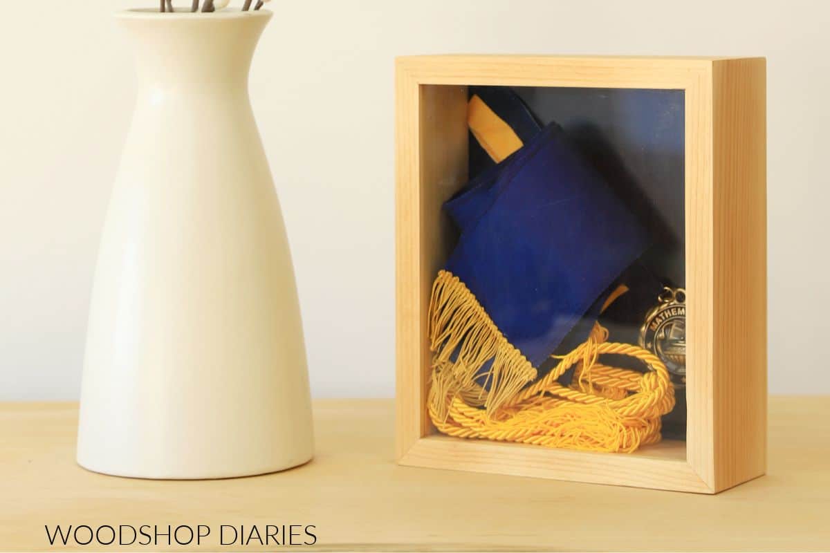 DIY wooden shadow box