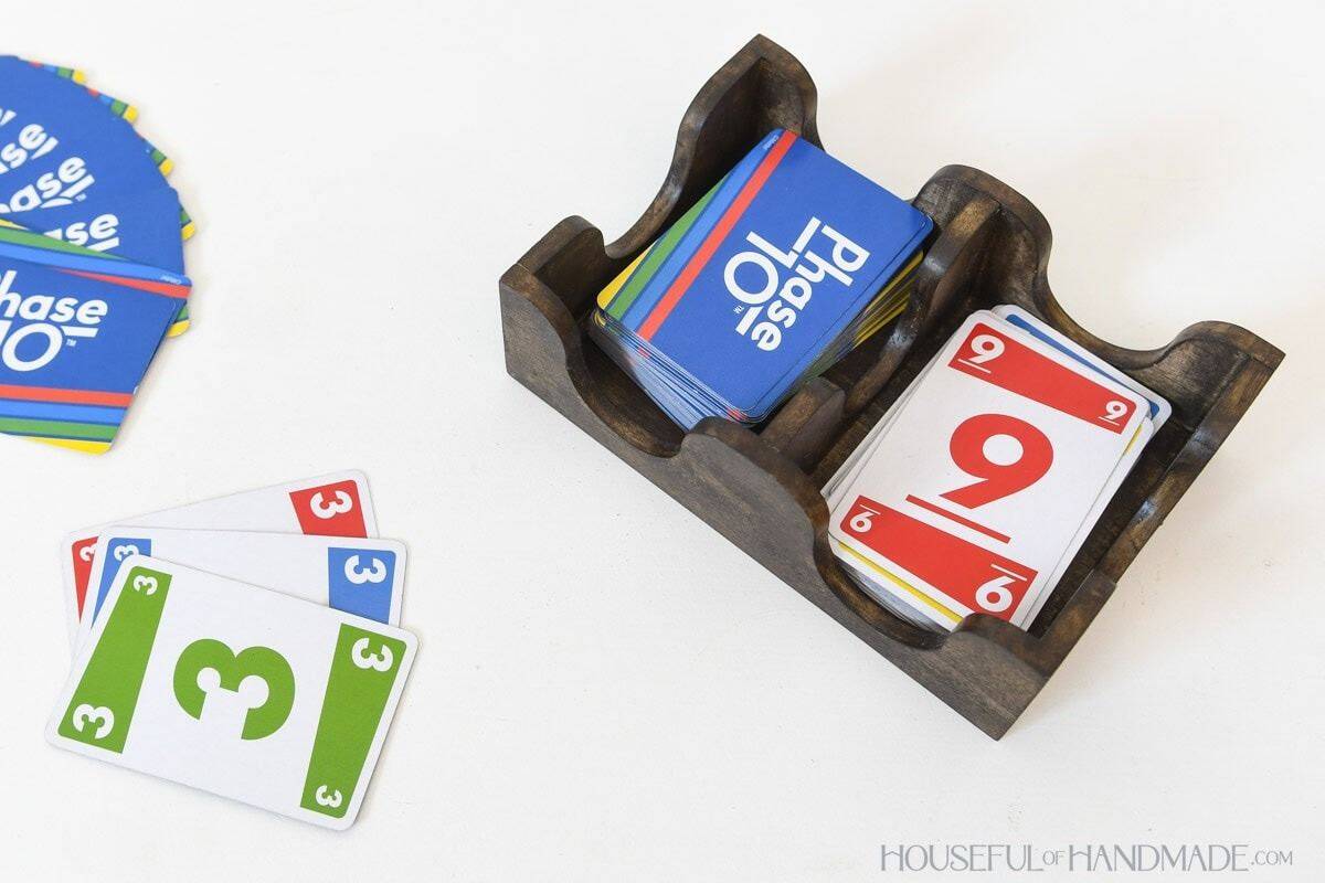 DIY wood playing card holder